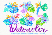 watercolor bouquets, a Texture Illustration by RosaPompelmo (Thumbnail 2 of 4)