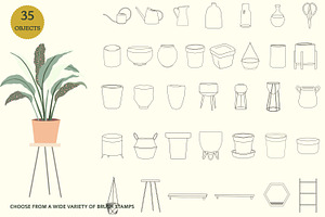 House Plants Procreate Brushes