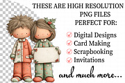Christmas Pajama Party Clipar, an Illustration by Daily.Designs (Thumbnail 2 of 5)