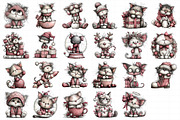 Whimsical Christmas Cat Clipart, an Illustration by Daily.Designs (Thumbnail 4 of 5)