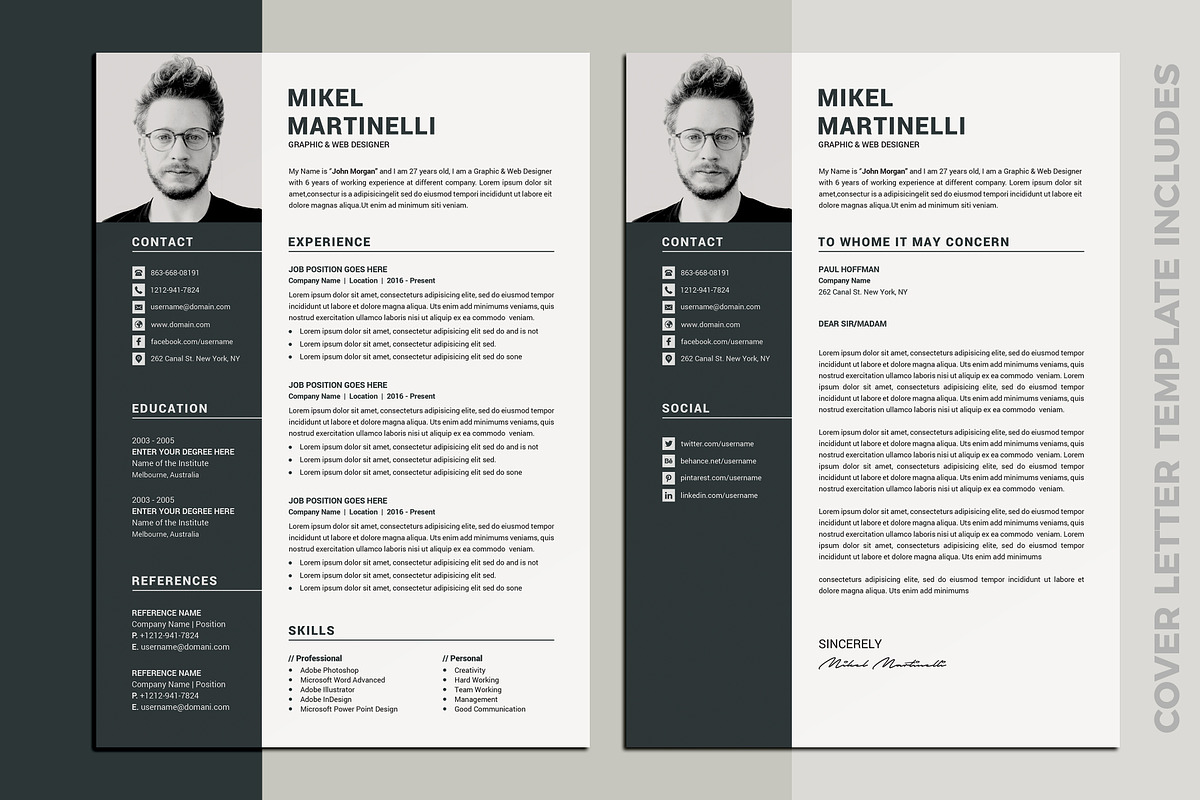 Resume/CV Word Template, a Resume Template by deviserpark (Photo 5 of 5)