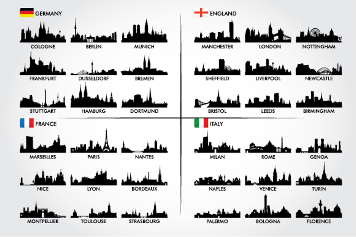 Skyline European Cities, an Illustration by MaximGertsen (Photo 2 of 4)