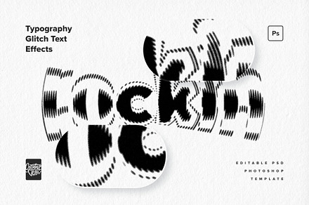Typography Glitch Text Effects, a Layer Style Add-On by Creative Veila