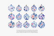 Blue Garden Baubles Clipart set, a Decorative Illustration by Patishop Art (Thumbnail 4 of 4)