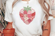 Patchwork Strawberry PNG, an Illustration by CreationArt (Thumbnail 3 of 5)