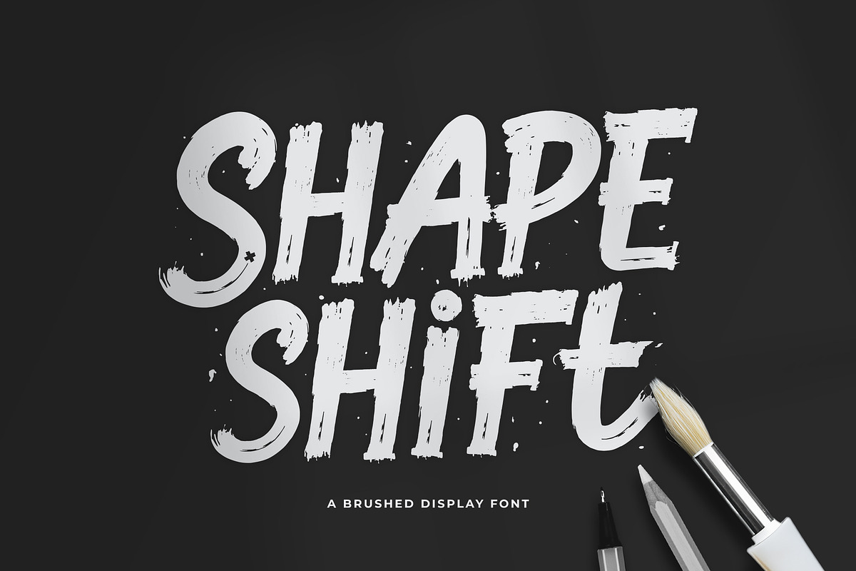 Shapeshift | Brushed Display Font, a Handwritten Font by Ariya Works (Photo 1 of 6)