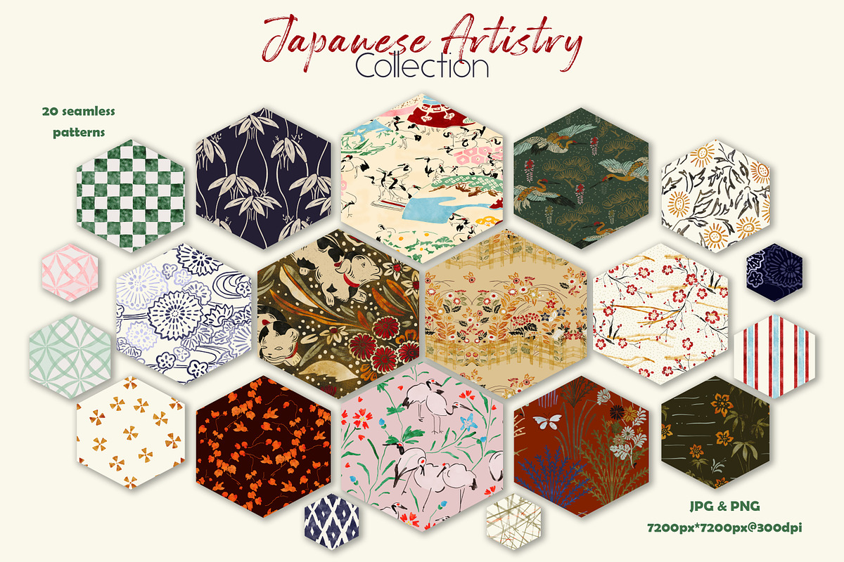 Japanese Artistry pattern collection, a Pattern Graphic by Mona Ahmed (Photo 2 of 8)