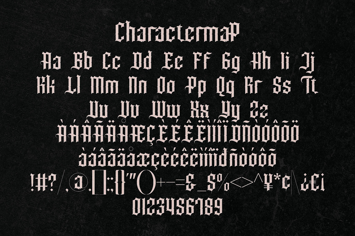 Maknin | Dark and Gothic Blackletter, a Blackletter Font by Ermedia Studio (Photo 10 of 10)