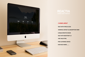 Reactia Coming Soon Template