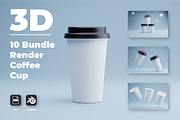 10 Bundle 3D Render Coffee Cup, a Food & Drink 3D Model by Astuti Studio (Thumbnail 1 of 11)