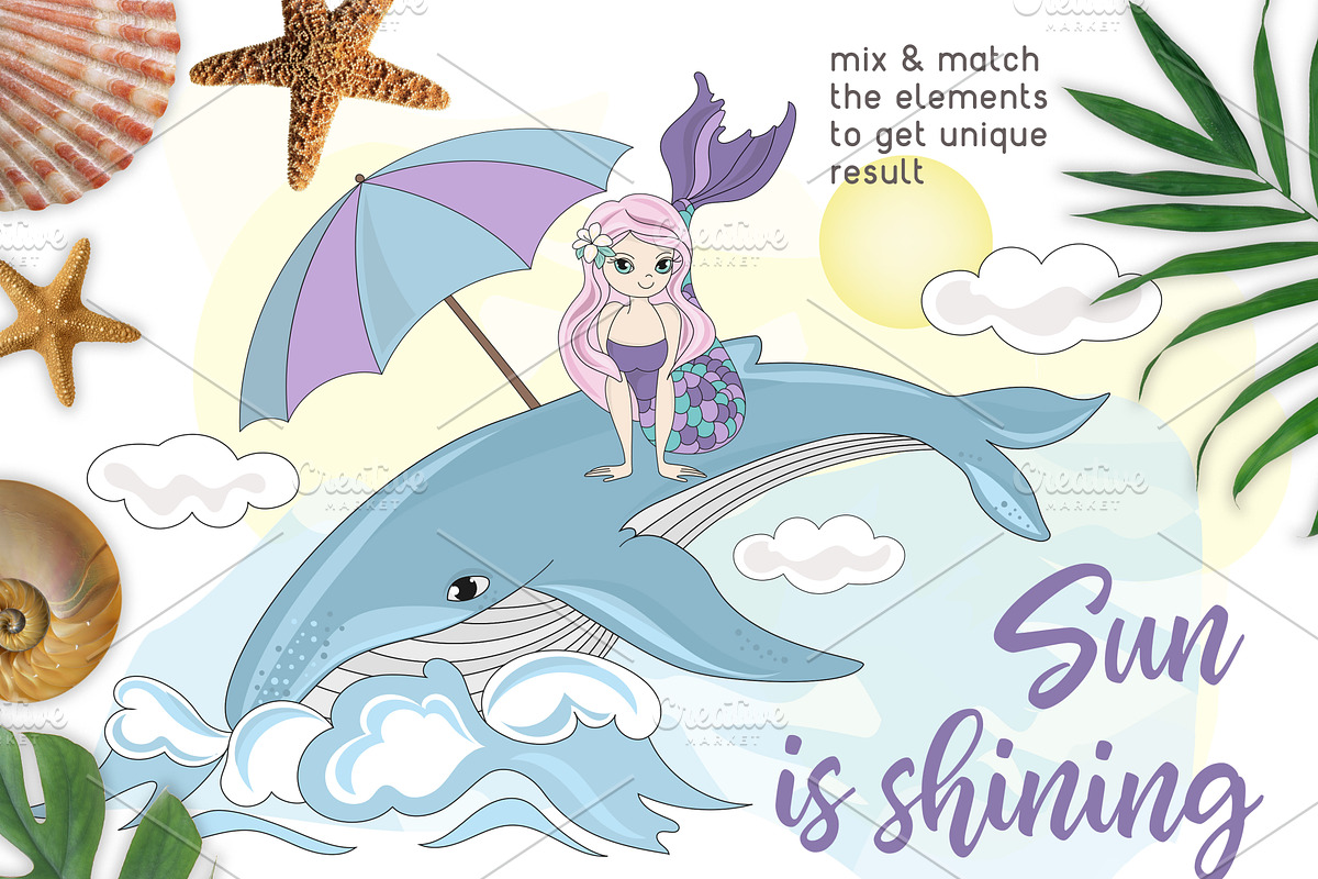 MERMAID VACATION, a Decorative Illustration by FARAWAYKINGDOM (Photo 6 of 11)
