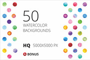 50 Watercolor Textures, a Texture Illustration by kisikoida (Thumbnail 1 of 8)