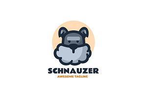 Schnauzer Simple Mascot Logo, a Branding & Logo Template by Artnivora.Std