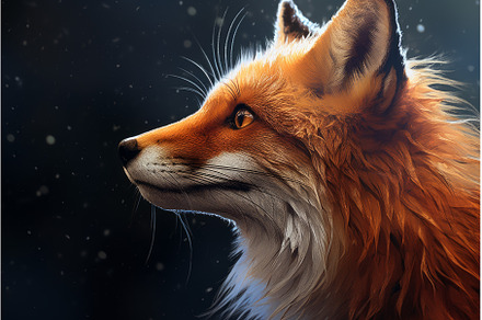 Detailed Fox closeup digital art, an Animal Photo by Ylivdesign