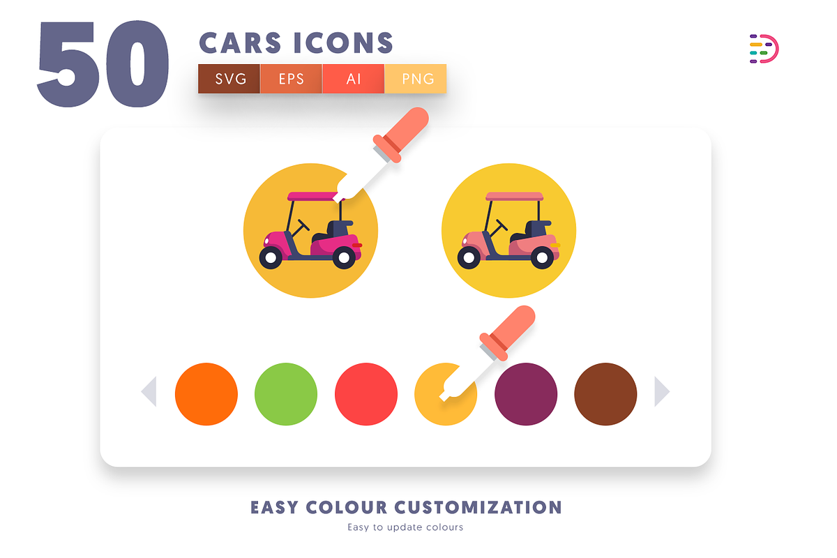 50 Cars Icons, an Icon by Dighital (Photo 8 of 10)