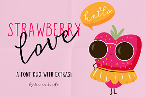 Strawberry Love: a font duo