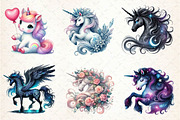 Fantasy Unicorn Clipart, an Illustration by CreationArt (Thumbnail 4 of 5)