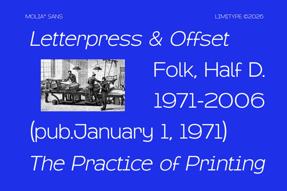 Molia - Sans Serif Font, a Sans Serif Font by limitype (Photo 9 of 12)