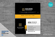Construction Canva Business Card 12, a Business Card Template by PSDPixel (Thumbnail 1 of 4)