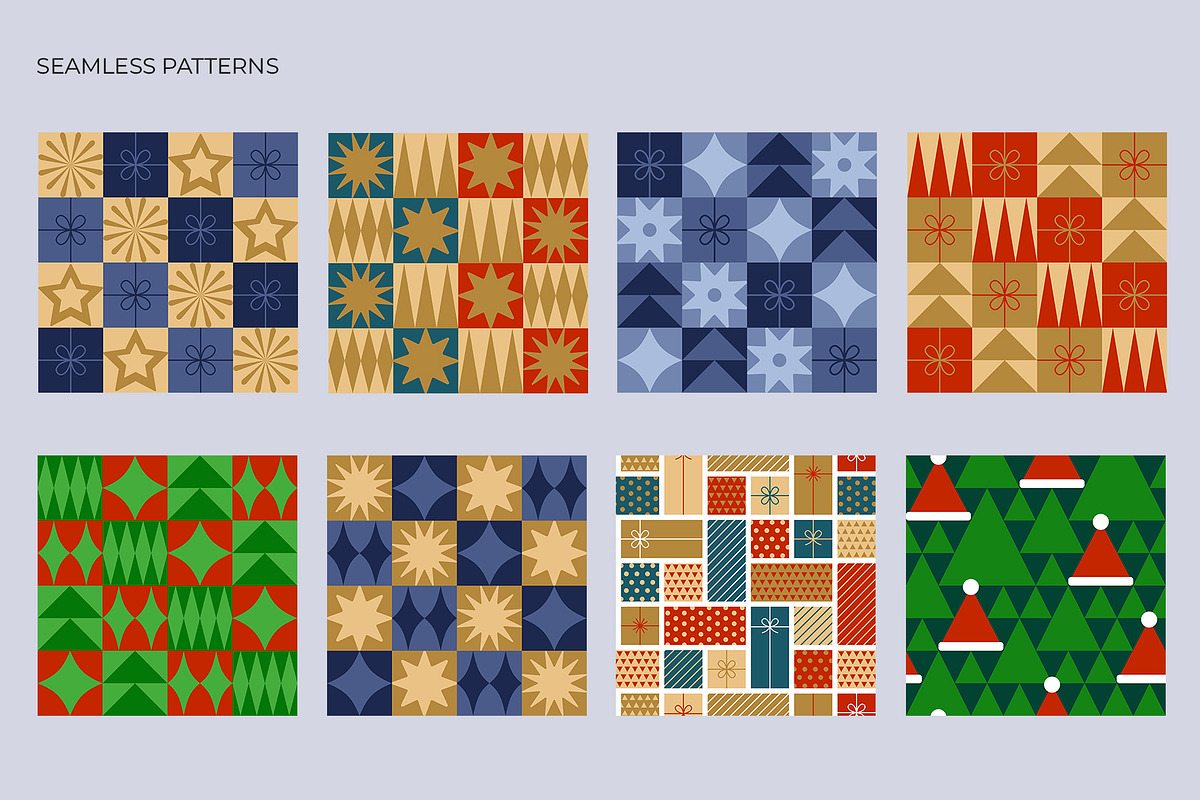 Geometric Christmas collection, a Seasonal Illustration by yarynabo (Photo 8 of 13)