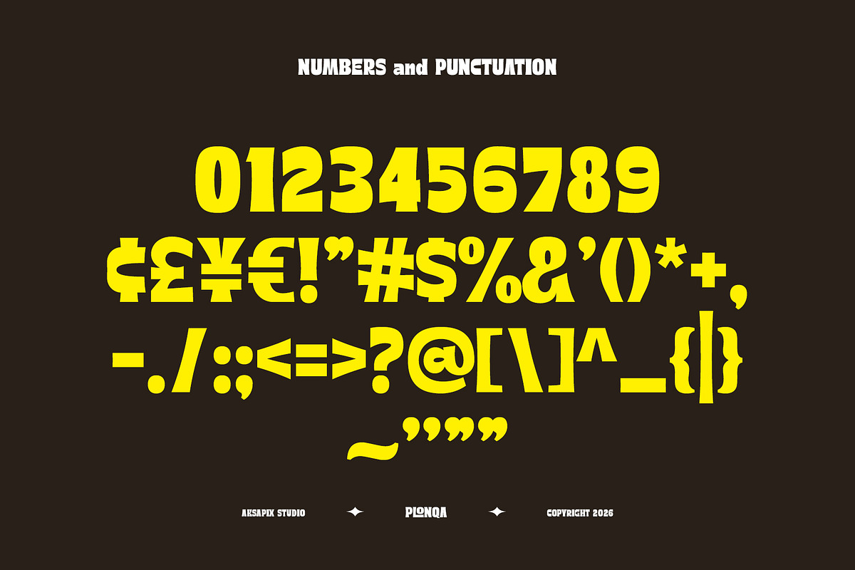 PLONQA - Bold Display Font, a Sans Serif Font by Aksapix Studio (Photo 4 of 8)