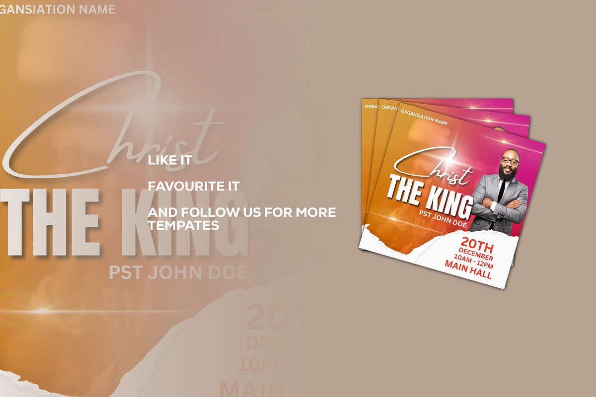Church Flyer Canva Template, a Social Media Template by Sipi_Graphics (Photo 3 of 3)
