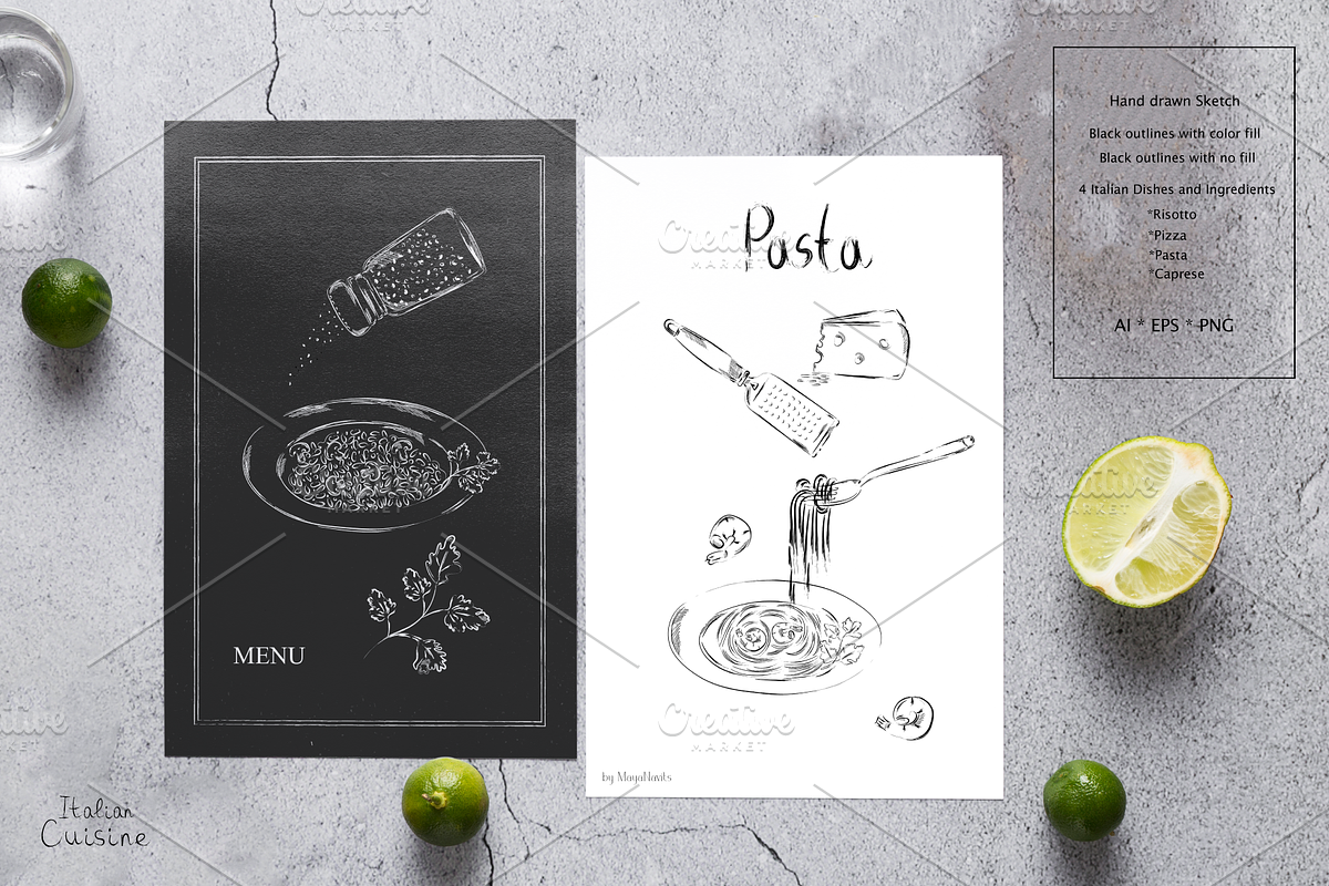 Italian Cuisine Vector Collection, a Graphic by MayaNavits (Photo 2 of 16)