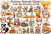 Autumn Animals Clipart, Fall Clipart, an Illustration by Sublimation Artist (Thumbnail 1 of 6)