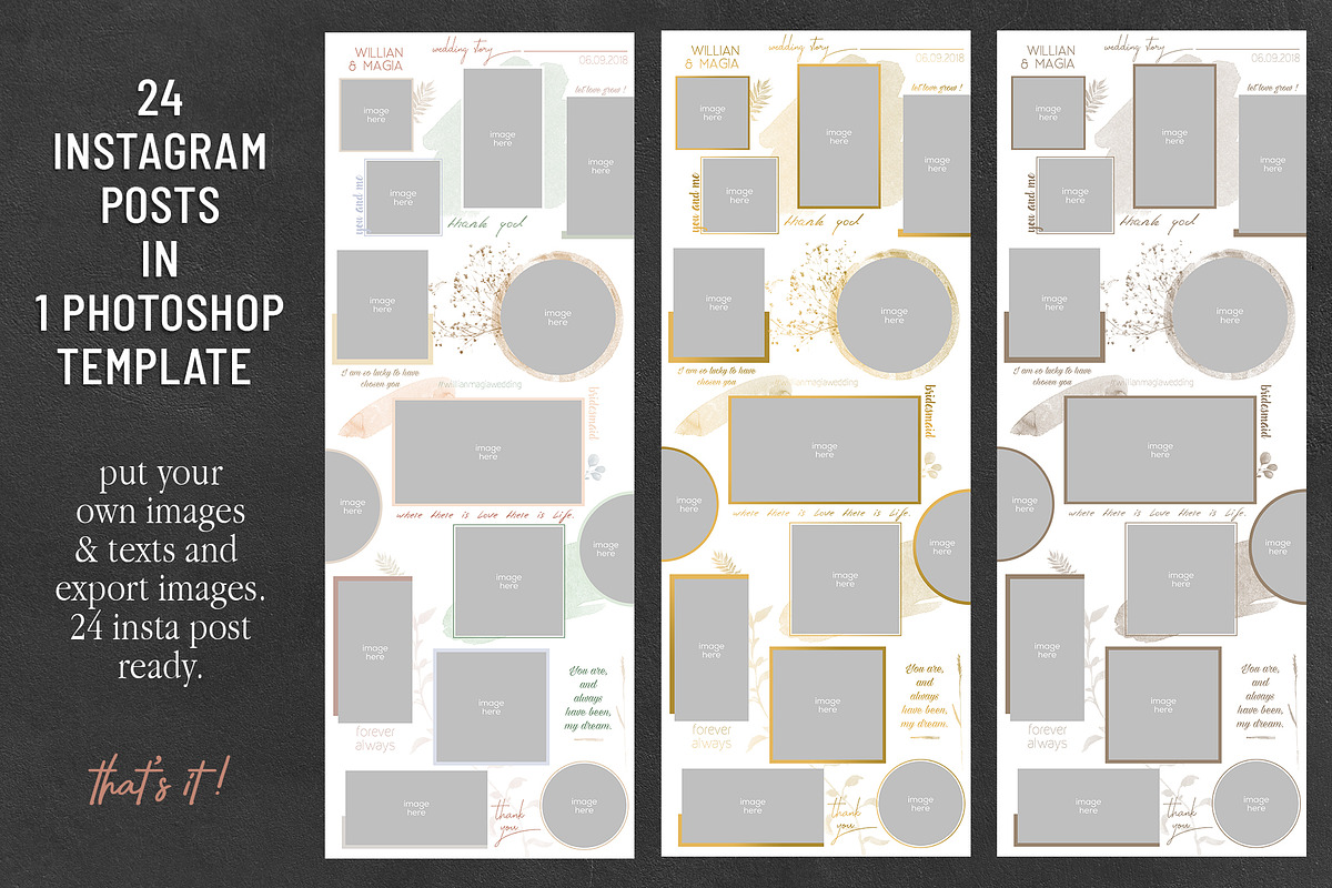 Instagram Puzzle Template - Wedding, a Social Media Template by illycreative (Photo 9 of 9)