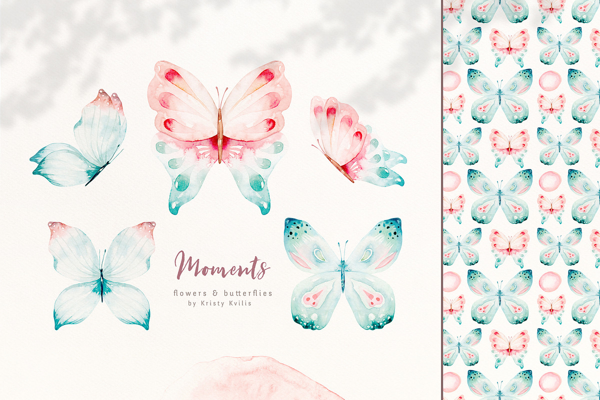Watercolor peonies and butterflies, an Animal Illustration by Peace ART (Photo 7 of 14)