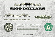 Vector $100 Dollars, an Illustration by Snap Vectors (Thumbnail 4 of 5)