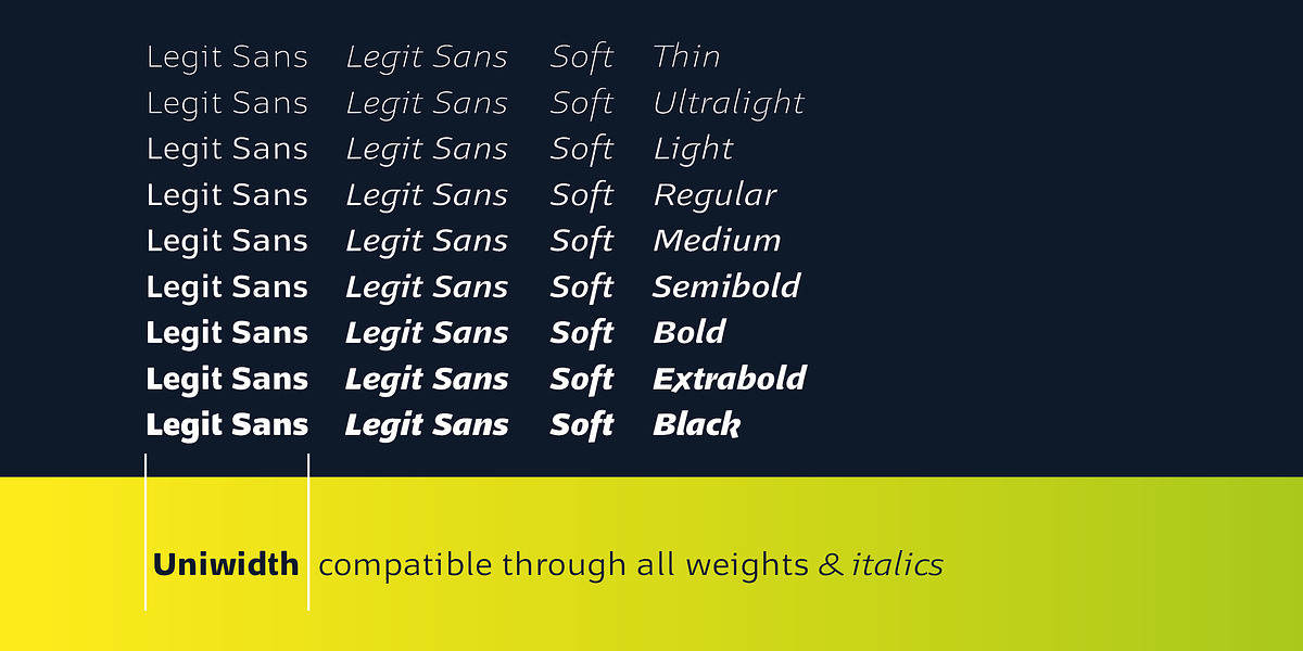 Legit Sans Soft, a Sans Serif Font by Finaltype (Photo 2 of 6)