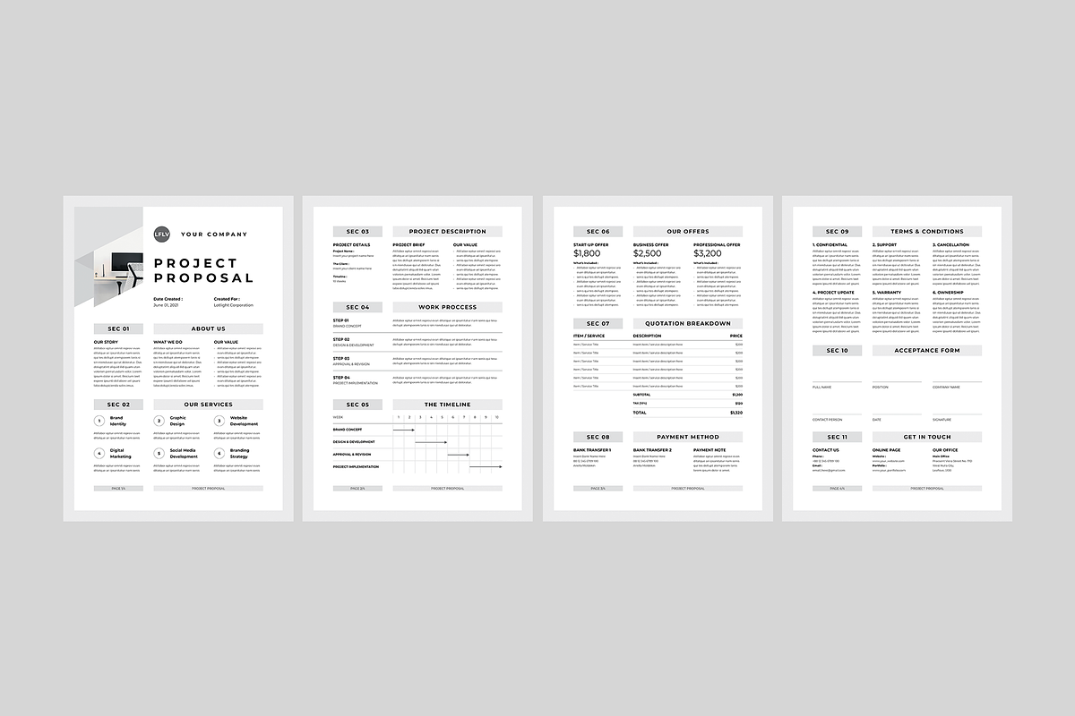 Proposal | MS Word & Indesign, a Marketing Template by Leaflove (Photo 2 of 7)