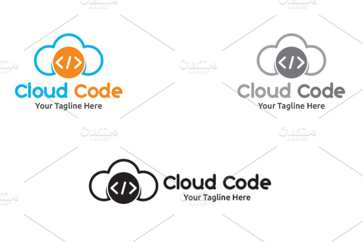Cloud Code - Logo Template, a Branding & Logo Template by Martin-Jamez