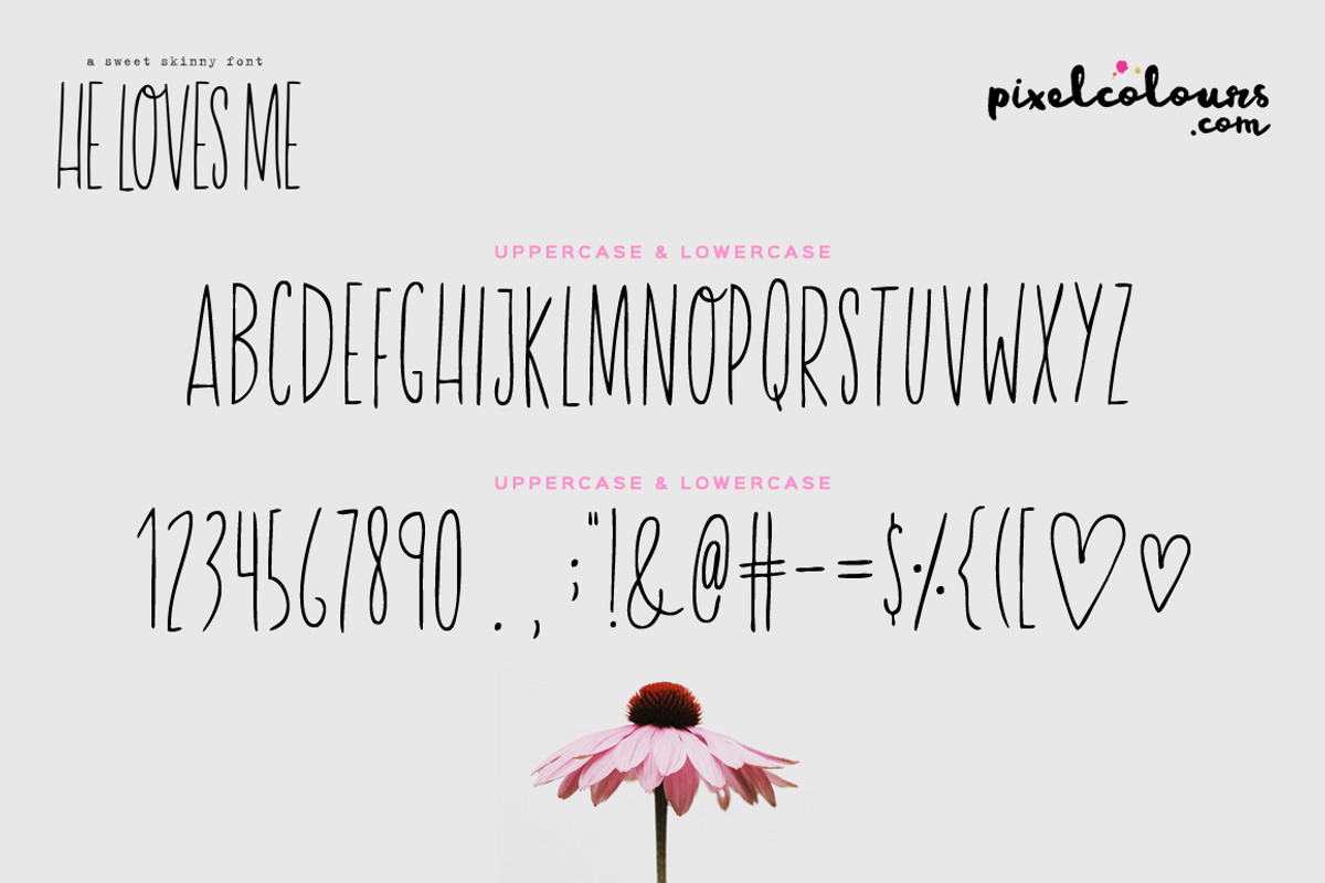 He Loves Me Skinny Font preview 5