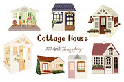 Cottage house illustrations, an Illustration by Thursdaypaper (Thumbnail 1 of 4)