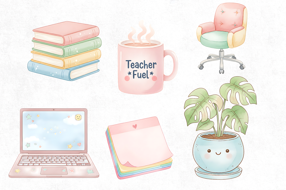 Watercolor Teacher Clipart PNG Bundl, an Industrial Photo by Elegant_Studio44 (Photo 3 of 3)
