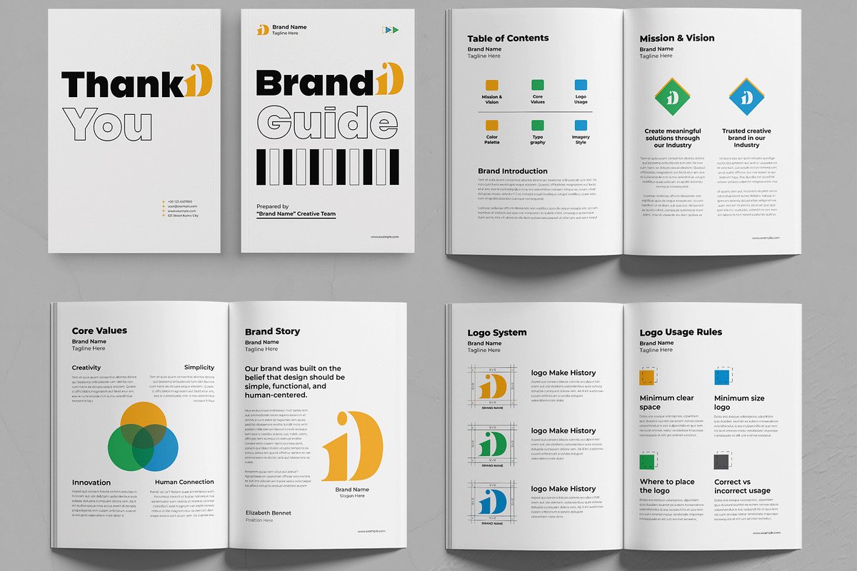 Corporate Brand Guideline Template, a Brochure Template by MightyDesign (Photo 2 of 6)