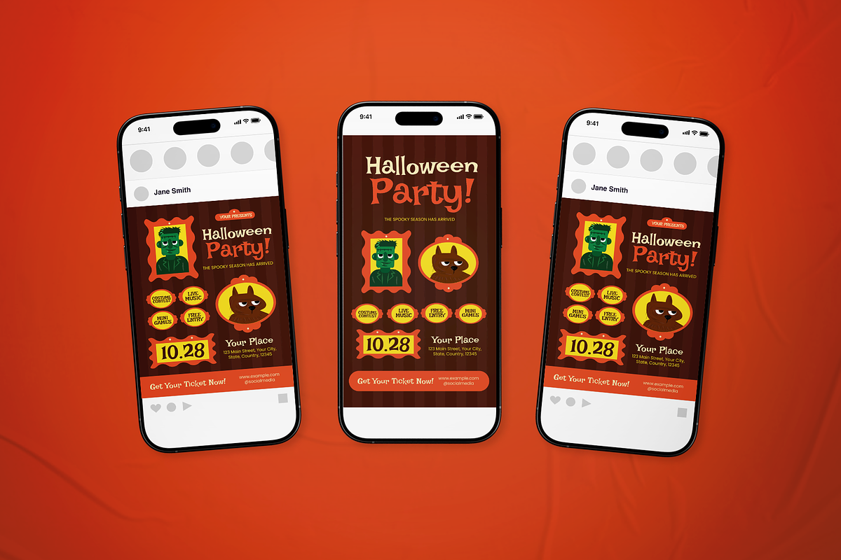 Halloween Party Flyer Set, a Flyer Template by The Good Store (Photo 2 of 2)