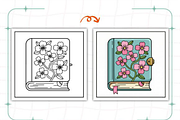 Floral Books Bold & Easy Book, a Decorative Illustration by Design Station (Thumbnail 6 of 9)