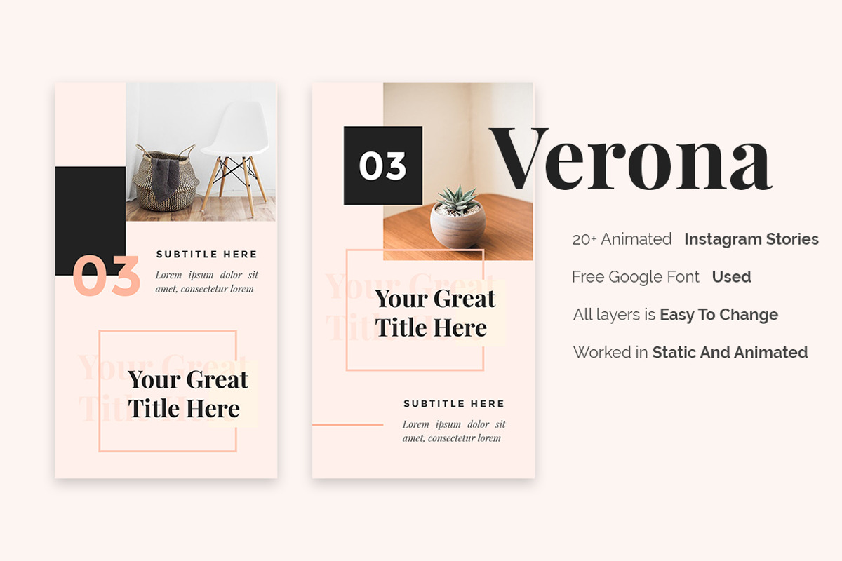 Verona Animated Instagram Stories, a Social Media Template by desvibes (Photo 9 of 9)