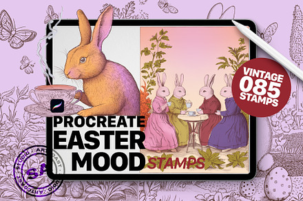 Procreate Easter Mood Stamp