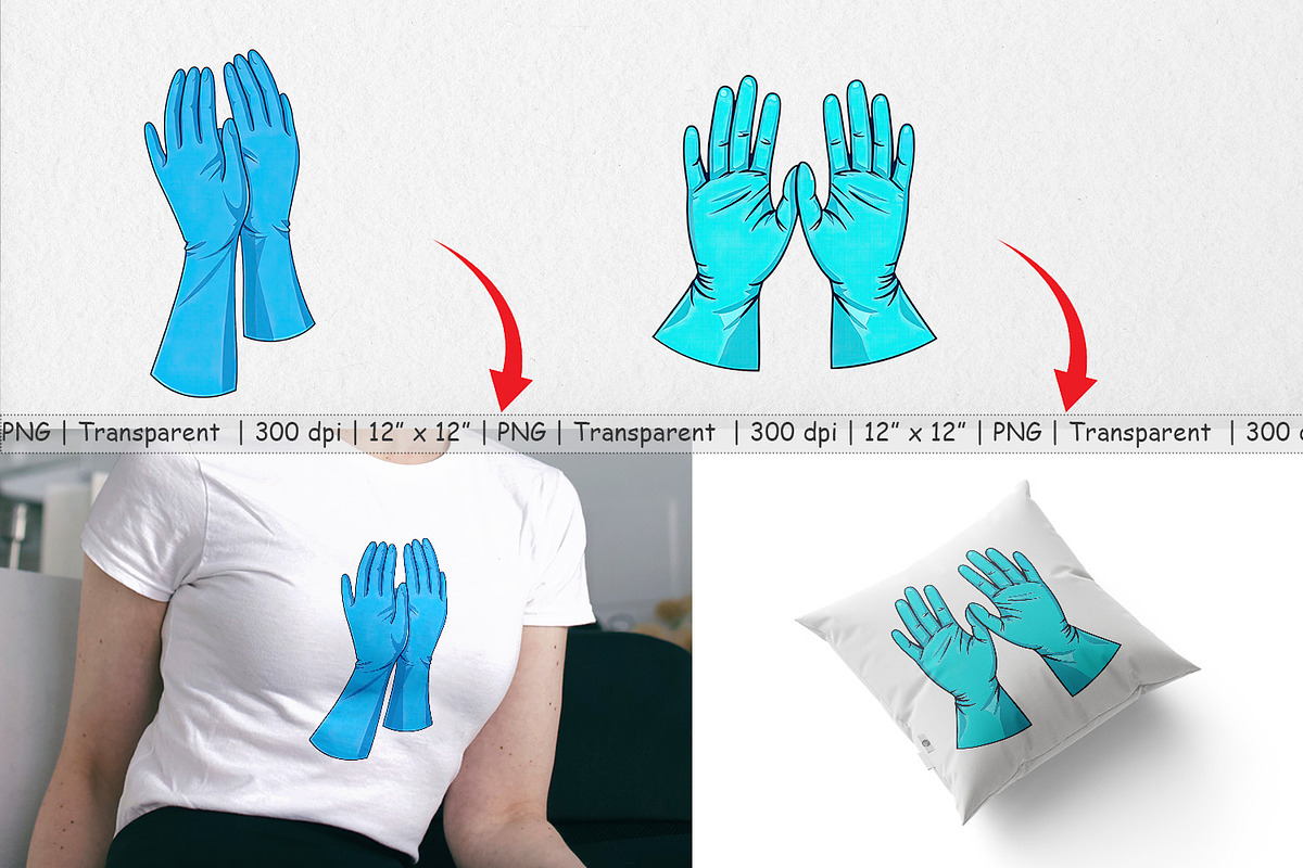 Medical Gloves Clipart, a Graphic by Artnoy (Photo 3 of 5)