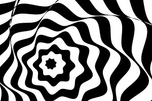 Black and white stripes illusion