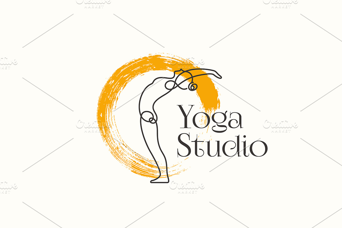 Yoga Studio Logo, an Outline Icon by tetiana.svirska (Photo 1 of 2)