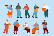 Thanksgiving day vector set, an Illustration by svetlatek (Thumbnail 2 of 6)