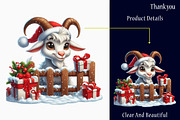Funny Christmas Goat with Fence PNG, an Object Graphic by designcity5 (Thumbnail 5 of 5)