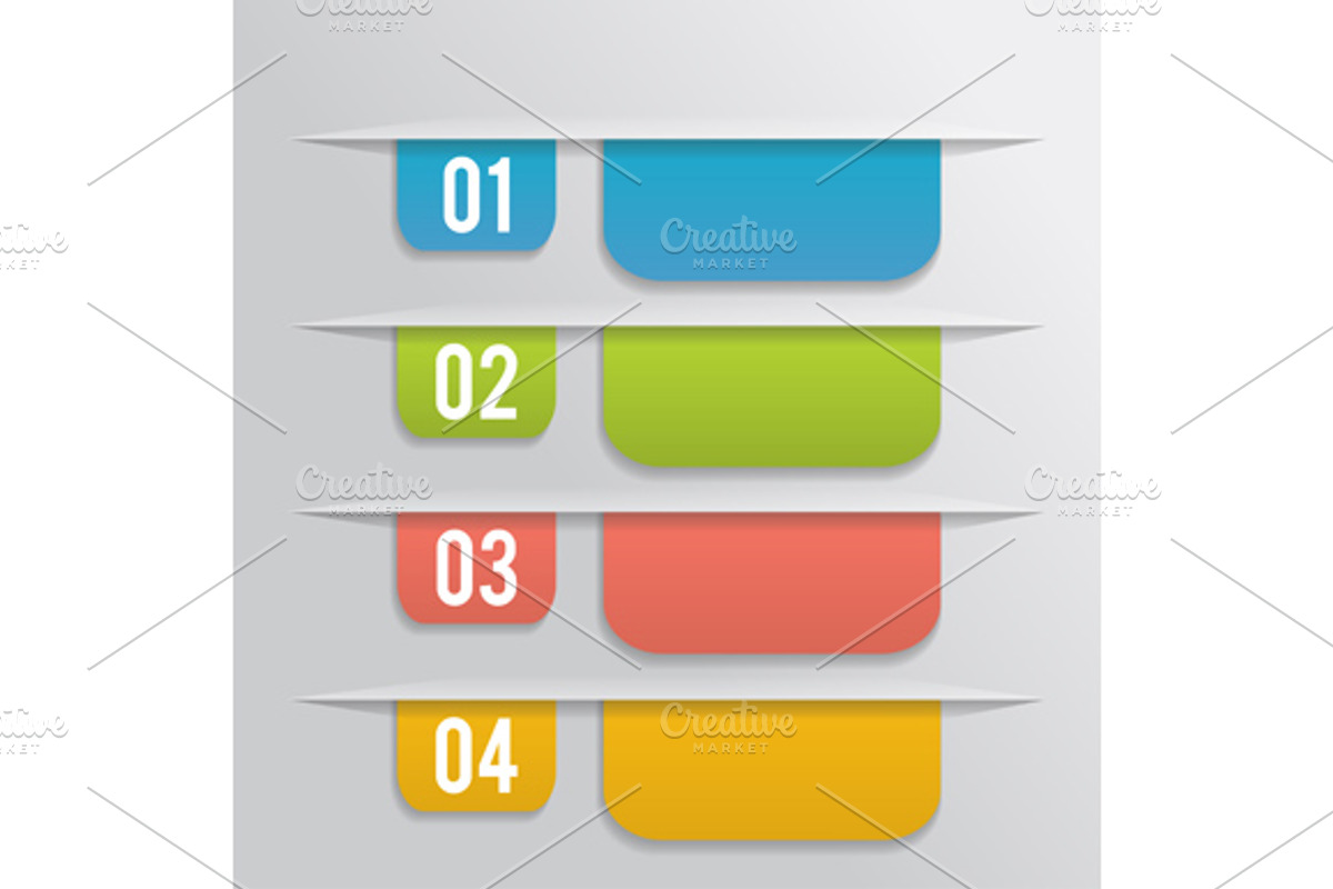 Set of bookmarks, stickers, labels preview 2