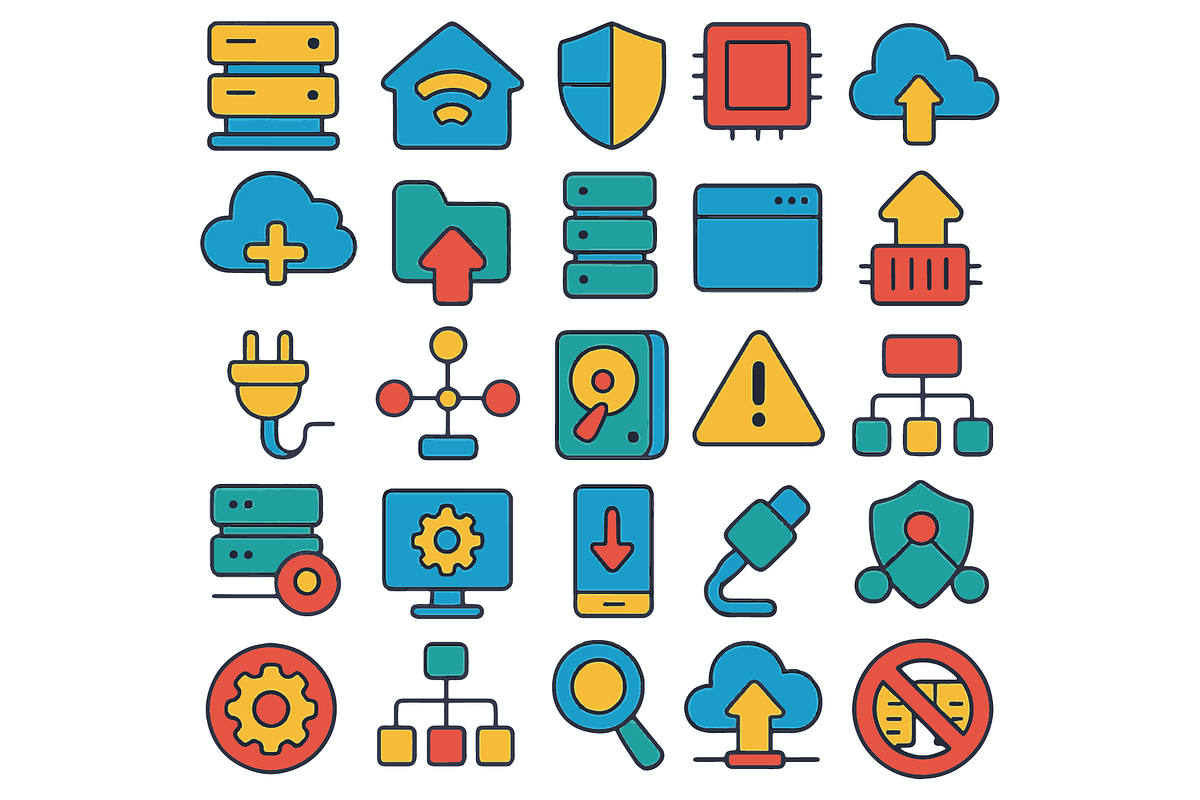 Cloud Computing Icon Pack, an Object Graphic by nikagraphic