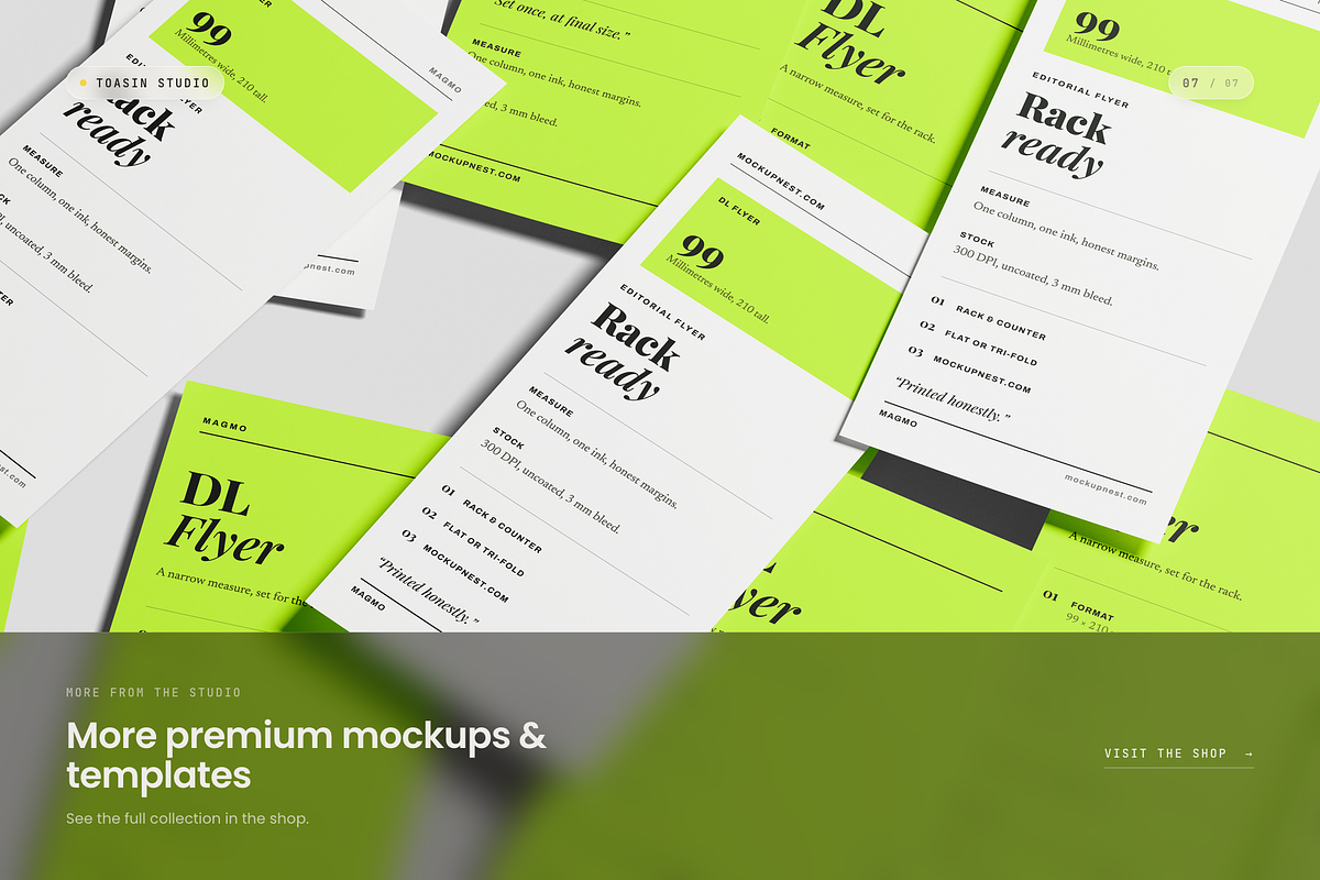 DL Flyer Mockup, an Advertising Mockup by Toasin Studio (Photo 7 of 7)
